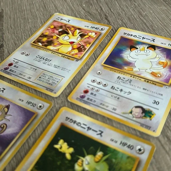 Pokémon - Vintage Japanese Meowth Card Set, Team Rocket